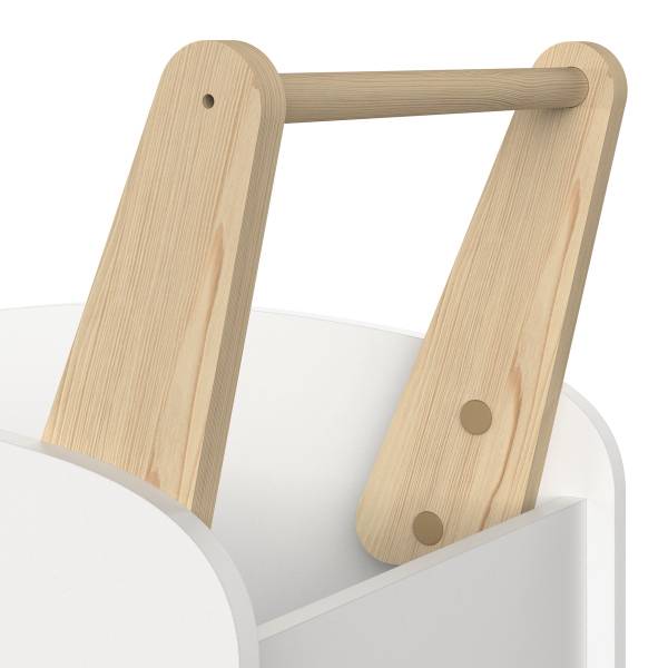 Chariot FIRMIANA wit - plaatmateriaal op houtbasis - 50 x 35 x 53 cm