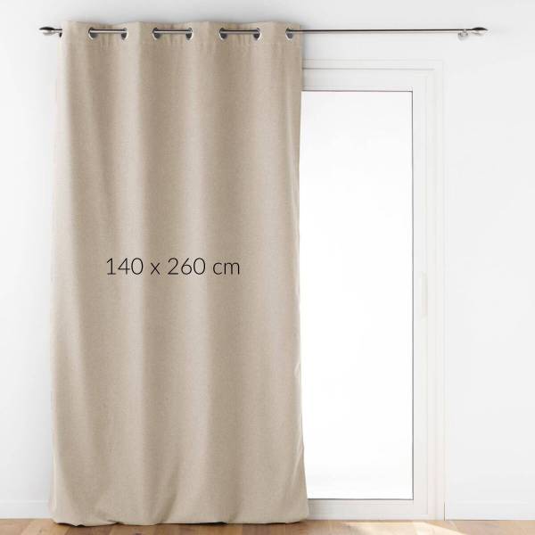 Isoliervorhang 92157 Beige - Textil - 140 x 260 x 1 cm