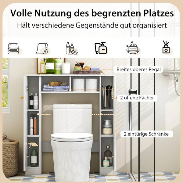 Toilettenschrank NM9004 Weiß