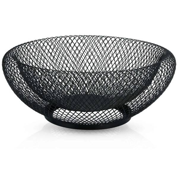 Obstkorb Obstschale Dekoschale Schwarz Schwarz - Metall - 13 x 10 x 25 cm