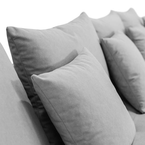 Ecksofa APOLLO U mit Schlaffunktion Grau - Polyester - 348 x 93 x 188 cm