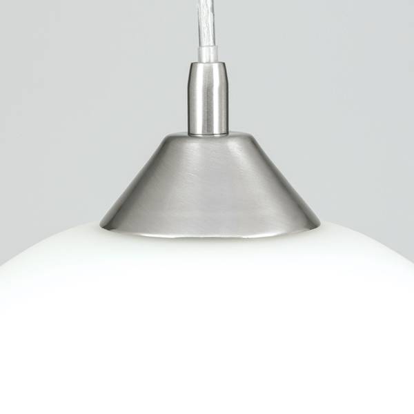 Hanglamp GRADO wit glas - zilver