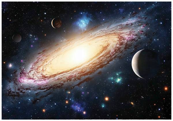 Fototapete Kinderzimmer Kosmos Galaxie 250 x 175 cm