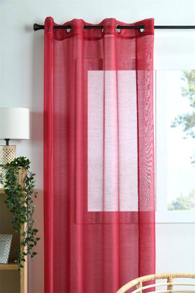 Vorhang LINWOOD Rot - Textil - 140 x 260 x 1 cm