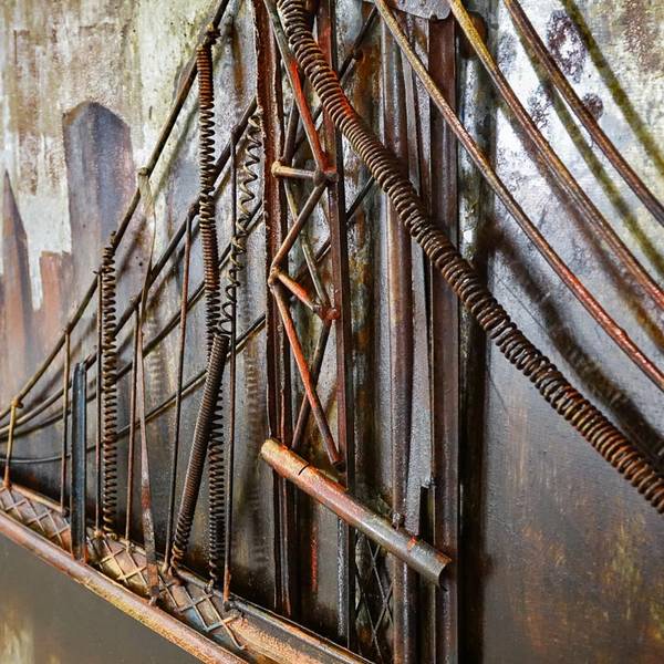 Metallbild 3D MANHATTAN Stahl - 120 x 70 x 4 cm