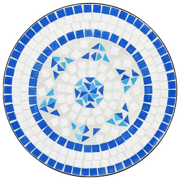 Bistro mosaïque 299764-1 lot de 3 Bleu - Blanc