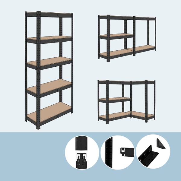 Schwerlastregal 5 Böden versch. Größen 100 x 200 x 40 cm