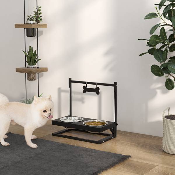 Futterschüssel D08-057V00BK Braun - Metall - 22 x 39 x 41 cm