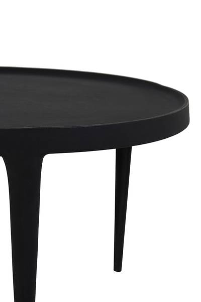 Couchtisch TOBIAS 2-er Set Schwarz - Metall - 75 x 44 x 75 cm