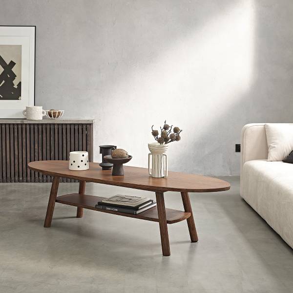 Couchtisch MILO Braun - Massivholz - 160 x 40 x 50 cm