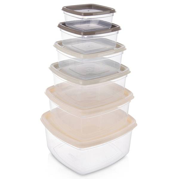Lebensmittelbehälter 6er Set 154508 Kunststoff - 21 x 10 x 21 cm
