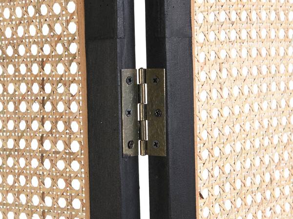 Paravent HANOI Schwarz - Holzwerkstoff - 2 x 180 x 150 cm