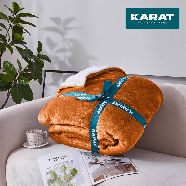 Kuscheldecke Glory Braun - Weiß