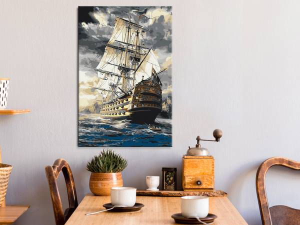 Wandbild Malen nach Zahlen Natur Uv Baumwollstoff - 40 x 60 x 2 cm