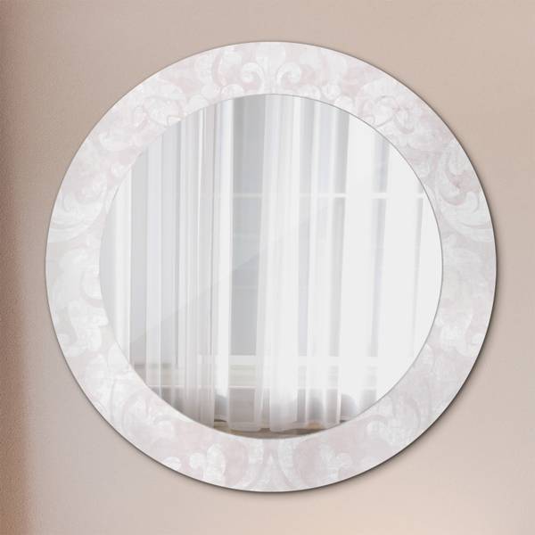 Dekospiegel Rococo Textura Weiß - Spiegelglas - 60 x 60 x 1 cm