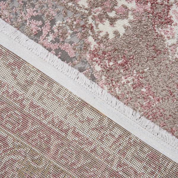 Webteppich MARCUS 3 Pink - Holzwerkstoff - 160 x 1 x 230 cm