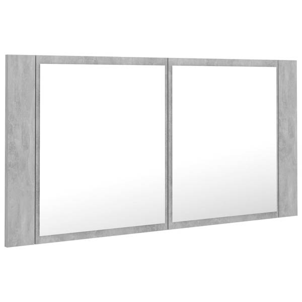LED Spiegelschrank 3008766 Grau - Holzwerkstoff - 90 x 45 x 12 cm