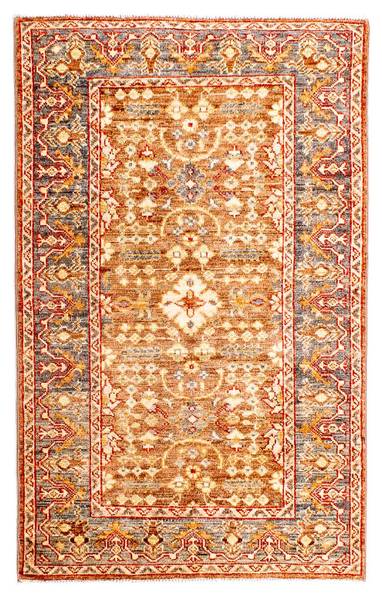 Orientteppich Oriental Orange - Wolle - 80 x 1 x 122 cm