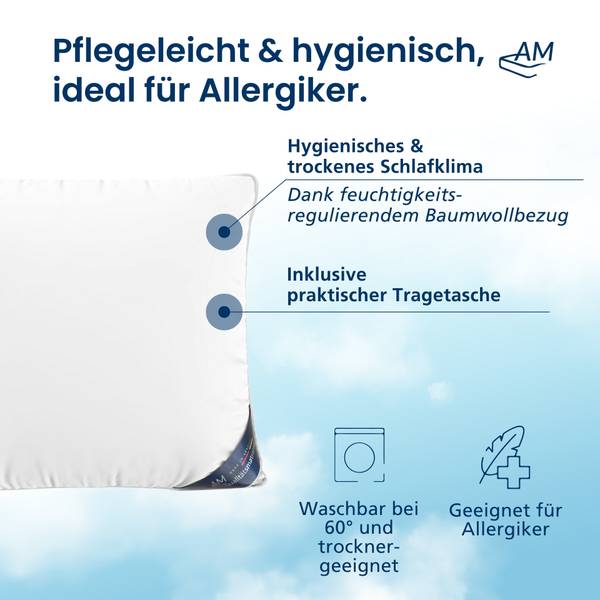 Premium Mikrofaser Kopfkissen Set Breite: 800 cm - Anzahl Teile im Set: 2