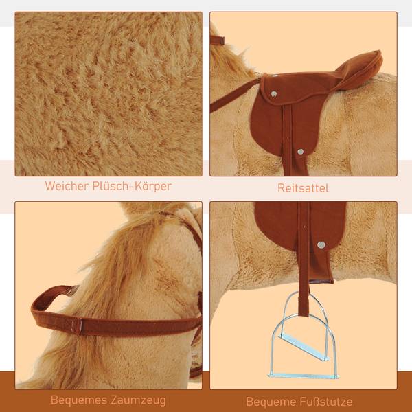 Kinderpferd 330-043 Beige