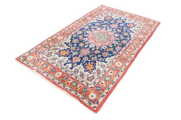 Orientteppich Oriental Blau - Wolle - 105 x 1 x 170 cm