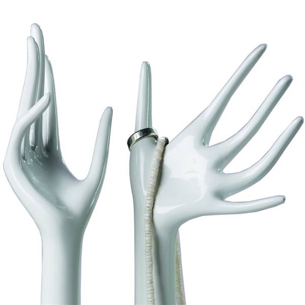 Schmuckhalter Graciosa 2er-Set Weiß - Harz - 9 x 33 x 8 cm