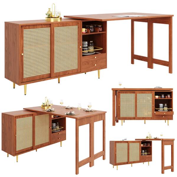 Esstisch lelantos Ⅰ Braun - Holzwerkstoff - 80 x 76 x 187 cm