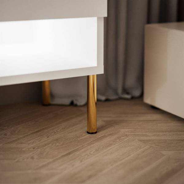 TV Schrank CALANTE Weiß - Holzwerkstoff - 90 x 44 x 35 cm