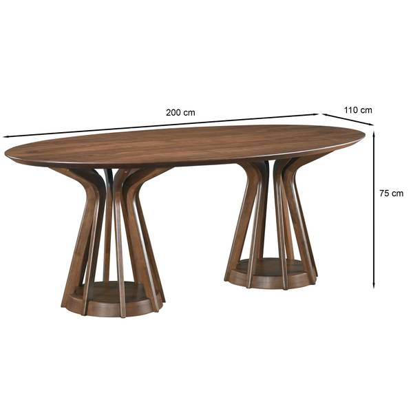 Esstisch STENNE Braun - Holzwerkstoff - 200 x 75 x 110 cm