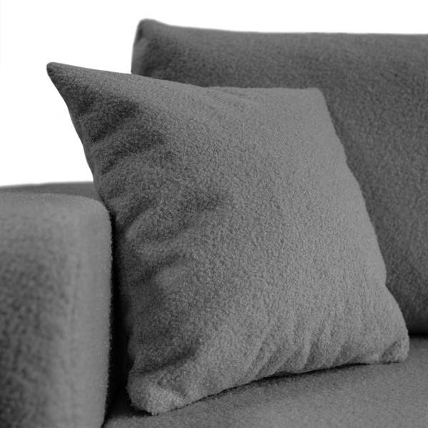 Ecksofa VESPO XL mit Schlaffunktion Grau - Polyester - 267 x 83 x 143 cm