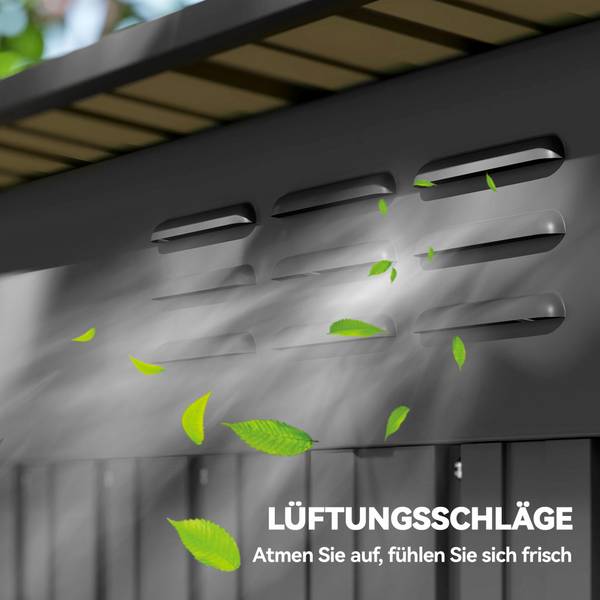 Tuinschuur 84H-456V00CG grijs - staal - 106 x 181 x 159 cm