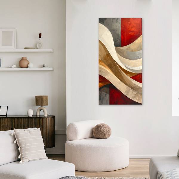Canvas schilderij Abstracte lijnen 60 x 120 cm