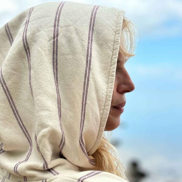 Poncho Marina Violett - Textil - 95 x 1 x 80 cm