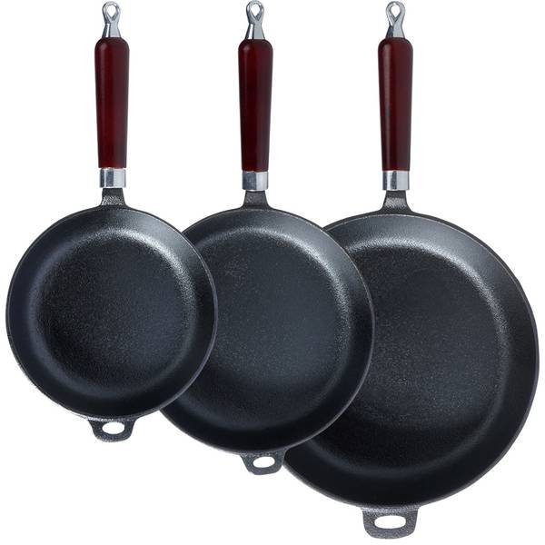 Pfannenset 3er Set 392 Schwarz - Metall - 29 x 6 x 52 cm
