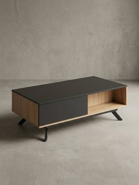 Couchtisch CIDACOS mit Schublade Braun - Holzwerkstoff - 110 x 38 x 60 cm
