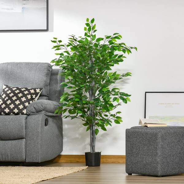 Kunstmatige ficusboom 830-432 groen - kunststof - 15 x 135 x 15 cm