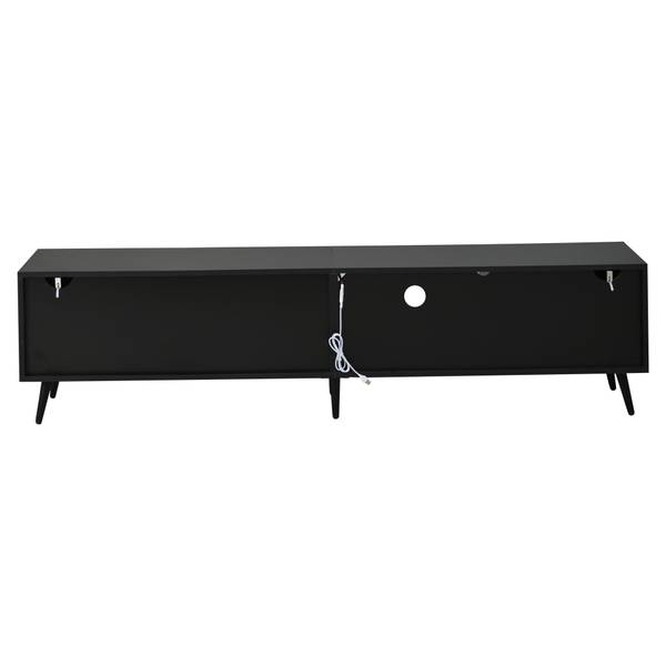 TV-Schrank Neptunus Ⅲ Schwarz - Braun - Holzwerkstoff - 31 x 44 x 175 cm