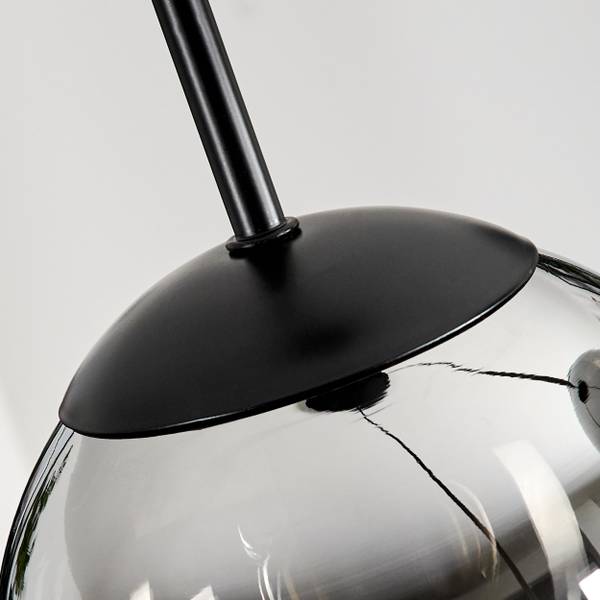 Deckenleuchte Fossobiubo Grau - Silber - Aluminium - Klarglas - 90 x 145 x 90 cm