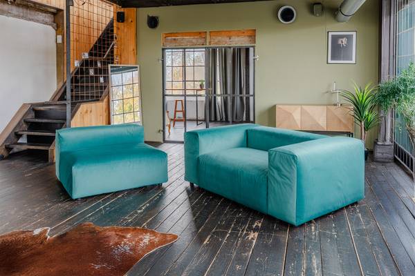 Modulsofa MIA Grün - Webstoff - Samt - Polypropylen - 306 x 72 x 120 cm