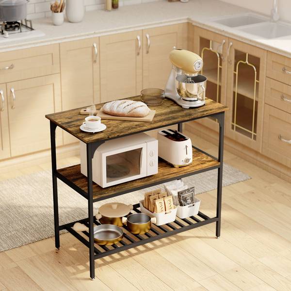 Küchenregal 801-404V90RB Braun - Holzwerkstoff - 50 x 90 x 100 cm