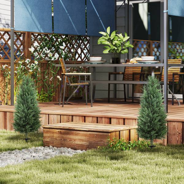 künstliche Zypresse 83C-005V00GN Grün - Kunststoff - 33 x 100 x 33 cm