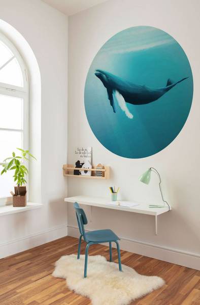 Selbstklebende Wandtattoo 611797 Blau - Vinyl - 125 x 125 x 125 cm