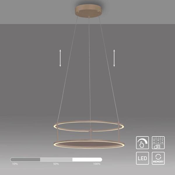 LED Pendelleuchte Touchdimmer Beige