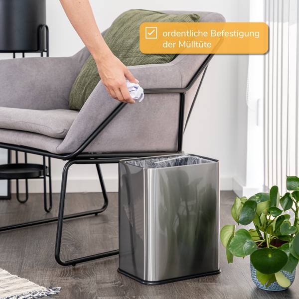 Papierkorb 81004 Silber - 29 x 37 x 23 cm