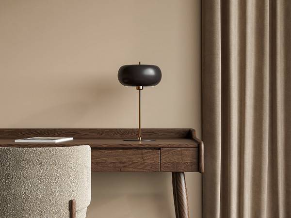 Tischlampe KERRY Schwarz - Gold - Metall - 26 x 50 x 26 cm