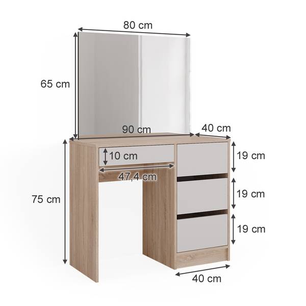 Schminktisch Sherry 40831 Eiche Sonoma Dekor
