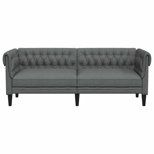 Chesterfield Sofa 3033116 Grau - Massivholz - 201 x 74 x 74 cm