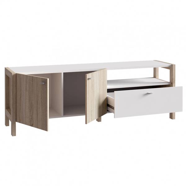 Meuble TV NORWAY Marron - Bois manufacturé - 170 x 58 x 41 cm