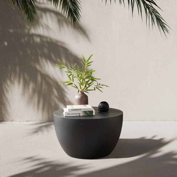 Couchtisch PARNU Schwarz - Stein - 64 x 39 x 64 cm