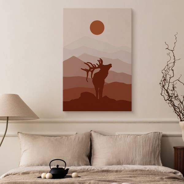 Leinwandbild Hirsch 80 x 120 x 120 cm